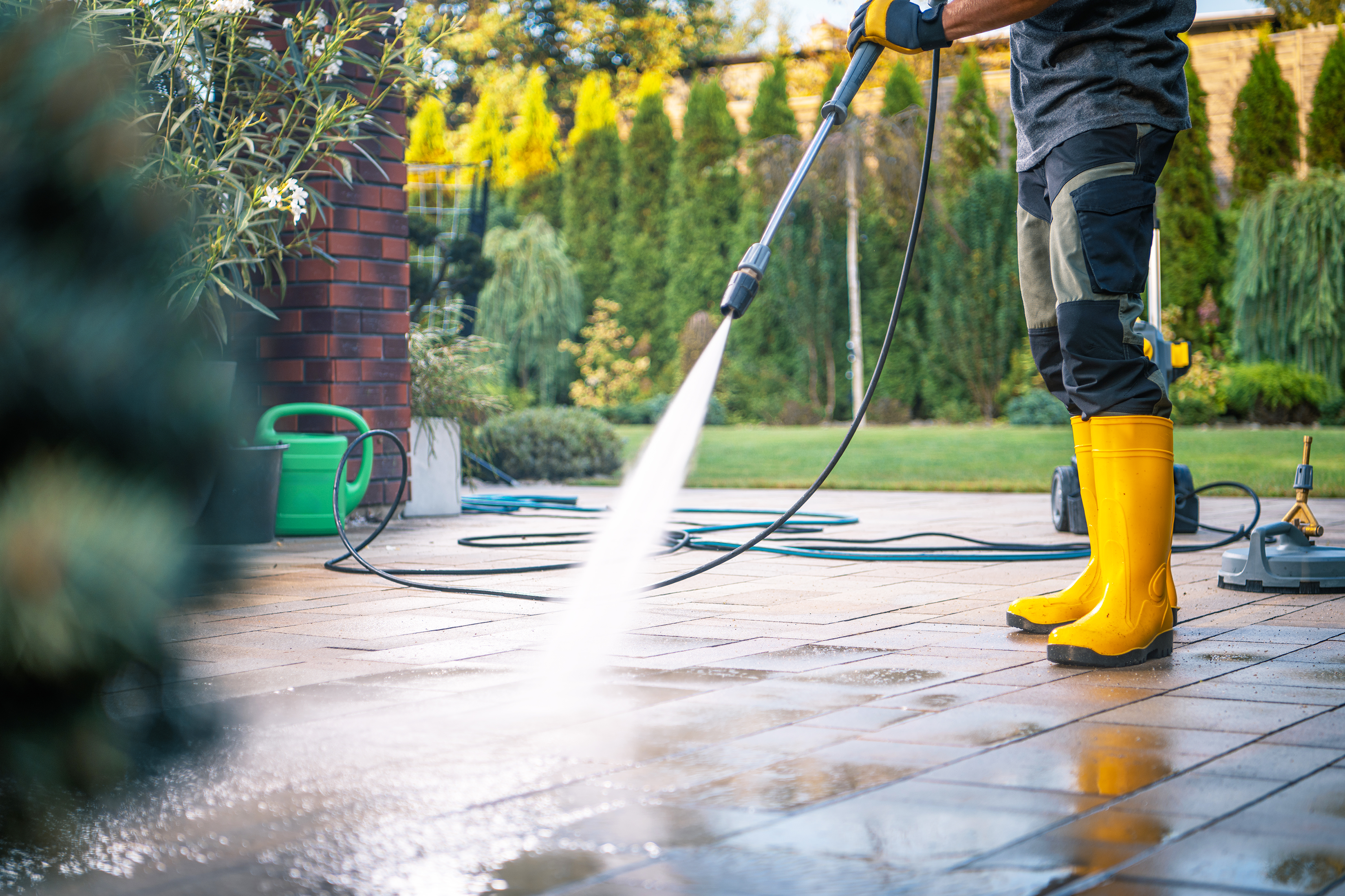garden patio pressure cleaning