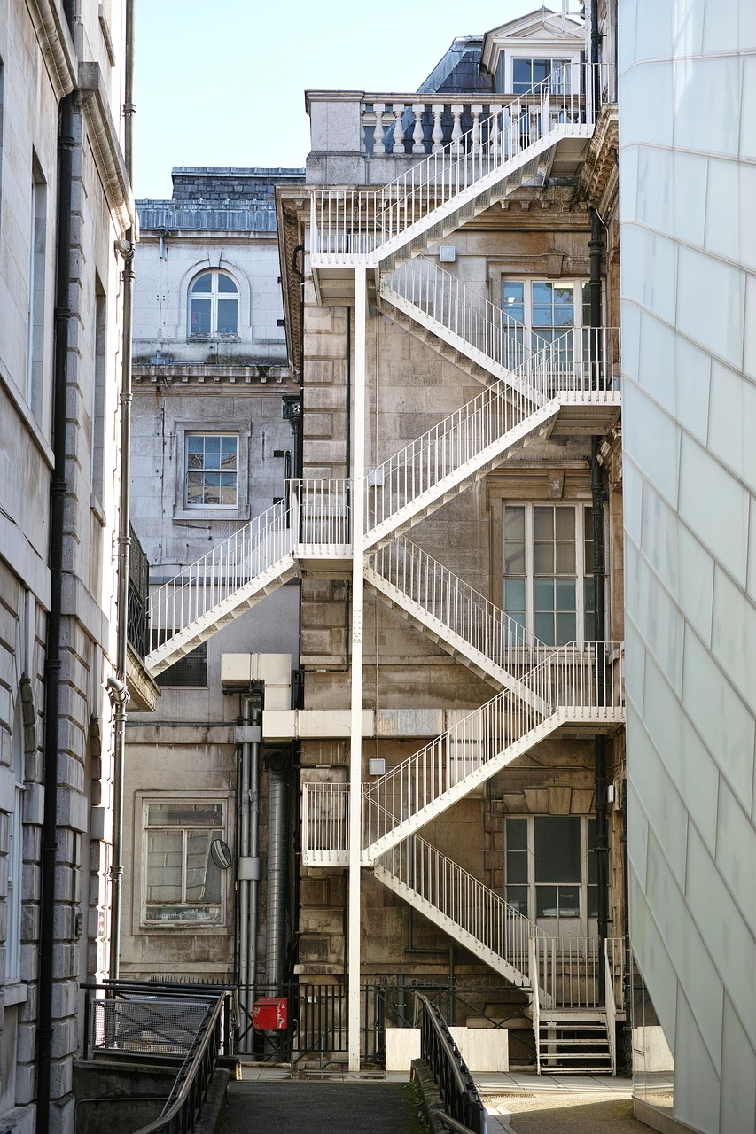 outside hospital stairs